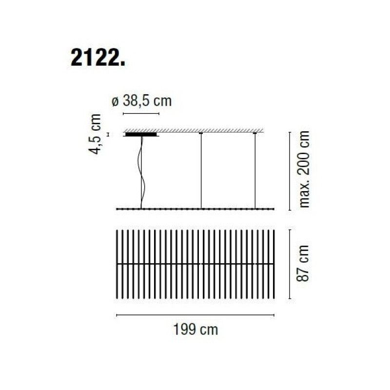 ПОДВЕСНОЙ СВЕТИЛЬНИК  VIBIA Rhythm Horizontal 2122
