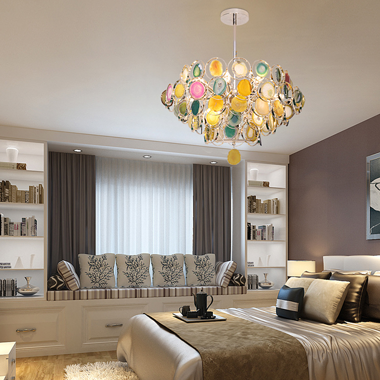 Подвесная люстра из натурального камня AGATE 1 by ImperiumLoft