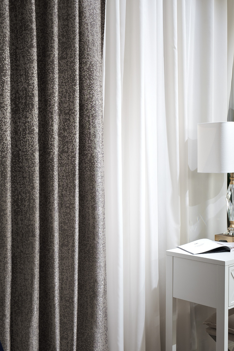 Портьера BARI 275х260см серебряная Garda Decor 121GD-TEL07-PORT SER