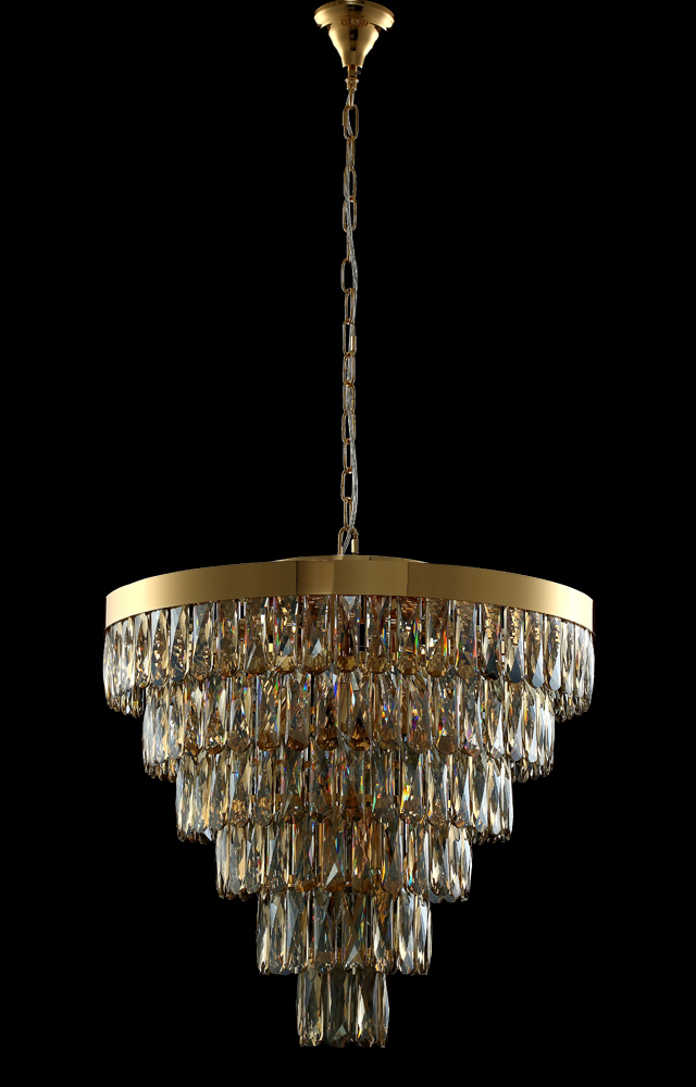Люстра Crystal Lux ABIGAIL SP-PL15 D620 GOLD/AMBER