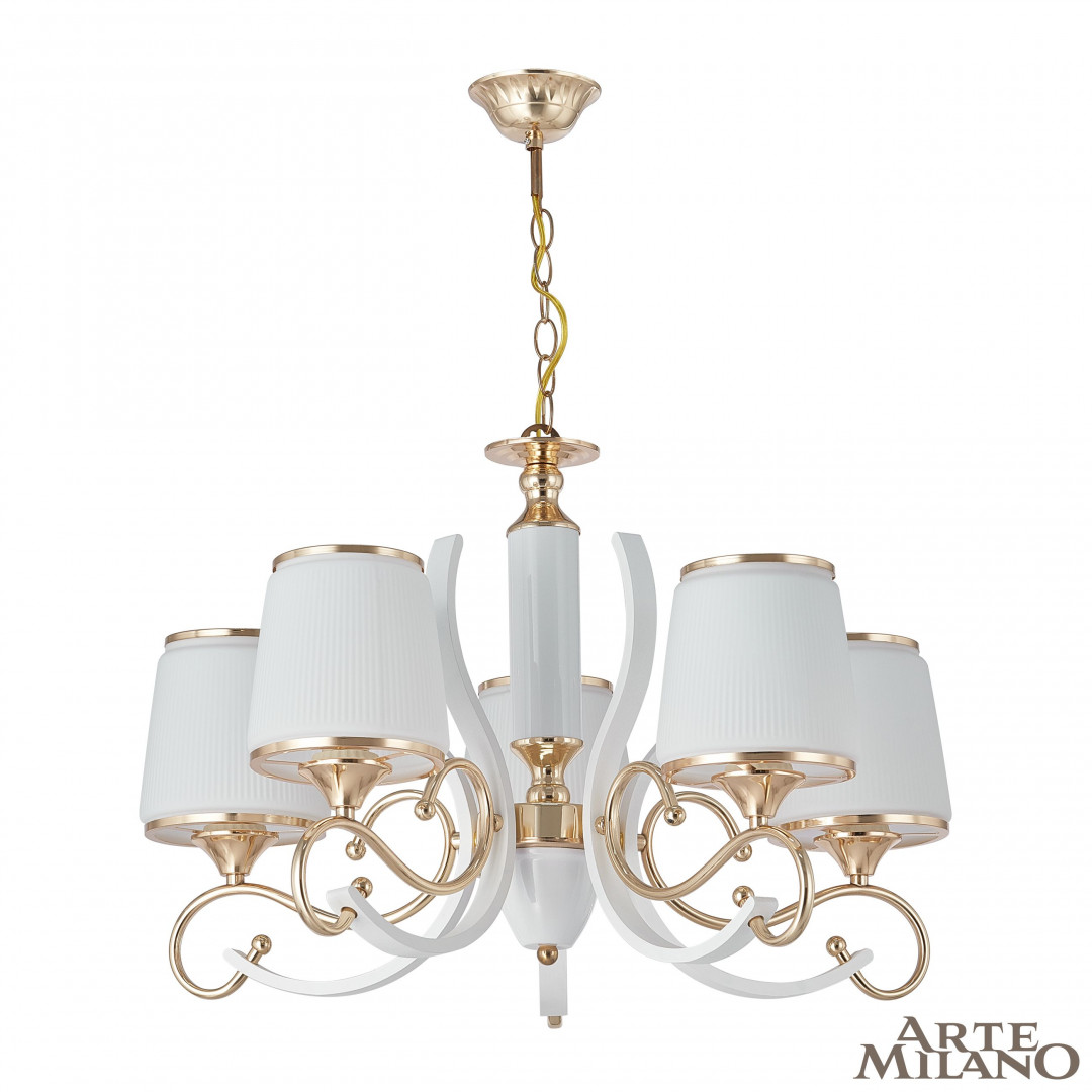 Люстра подвесная с плафонами 303857/5 Wh/Gd Arte Milano