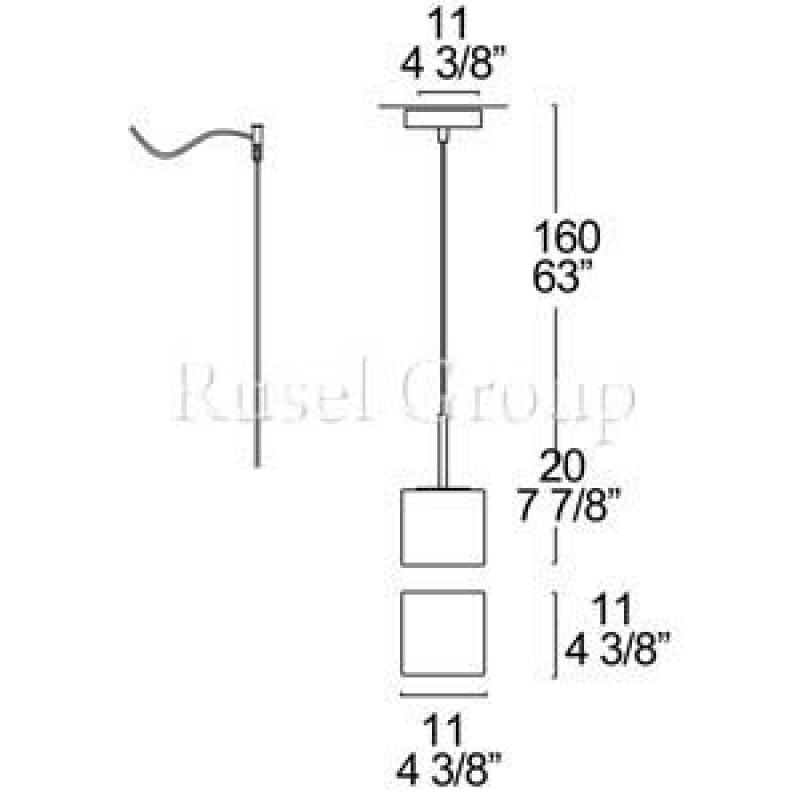 Подвесной светильник Leucos CUBI 11 SOSPENSIONE (ITRE)