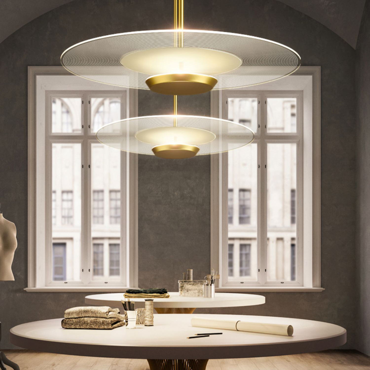 Потолочный светильник AMOS D50 Brass by ImperiumLoft