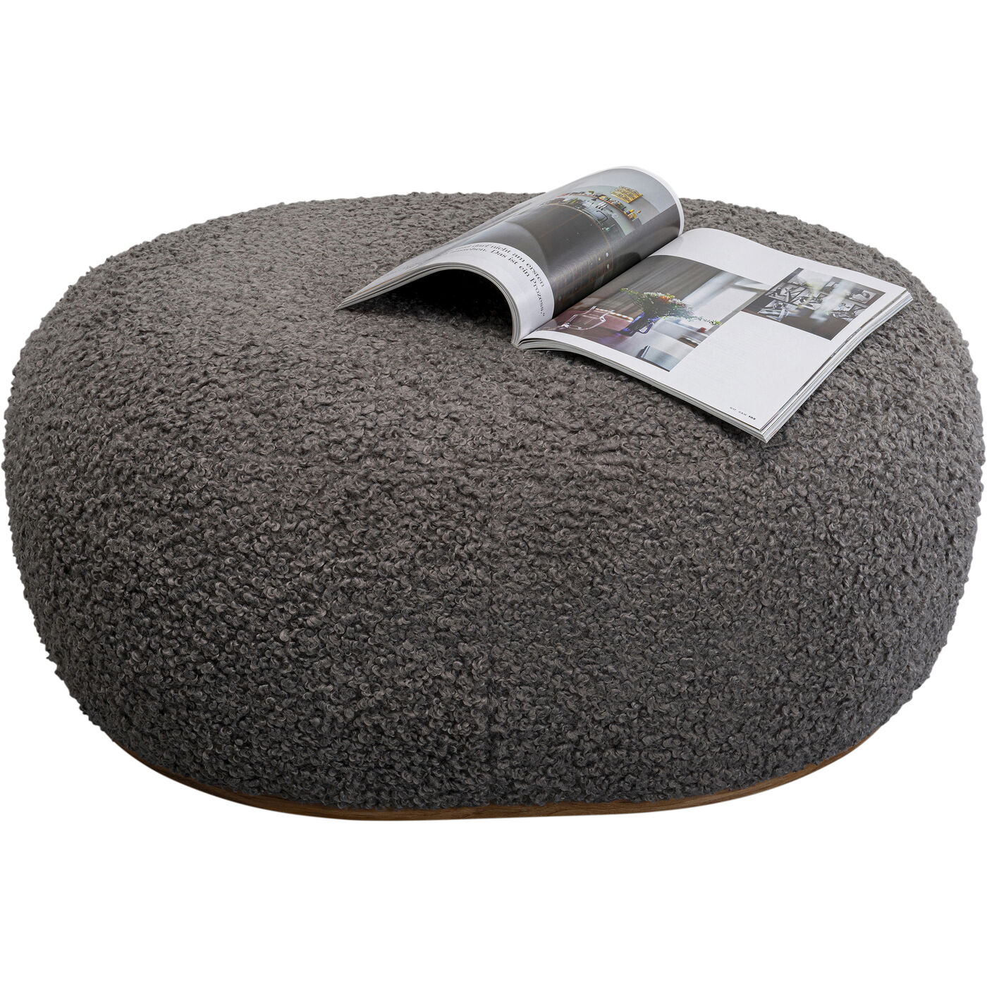 Скамья Pebble Boucle Grey 81 см KARE 87703