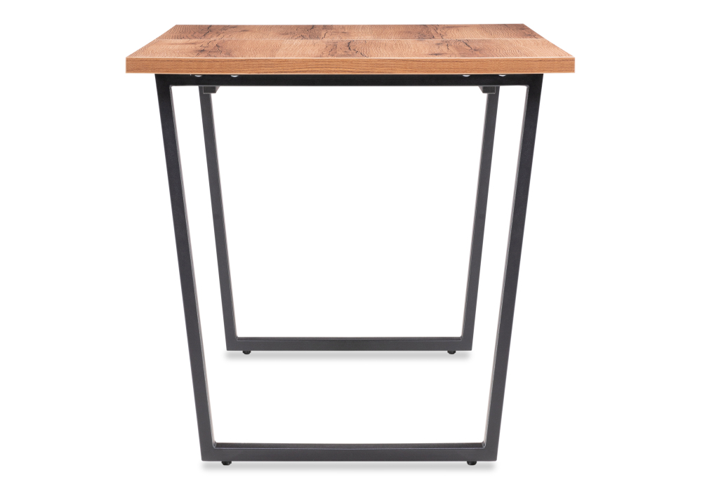 Стол деревянный Woodville Лота Лофт 140 25 мм дуб делано темный / матовый черный 489747