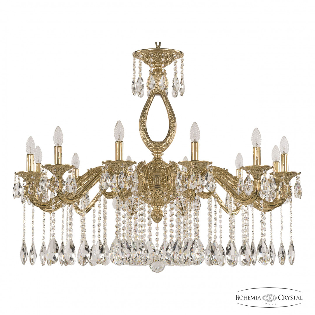 Люстра бронзовая с хрусталём 71302/12/360 A G