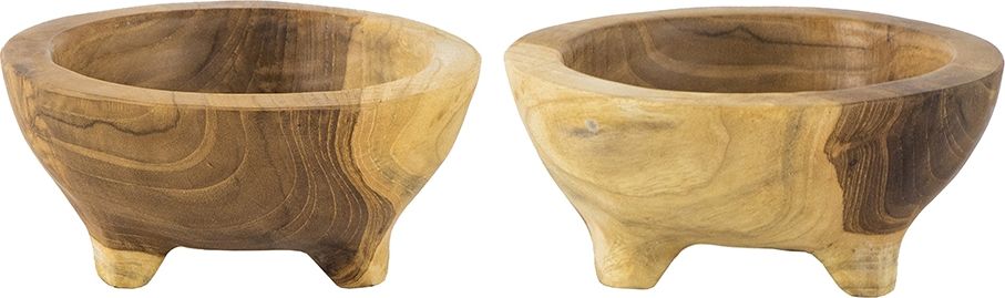 Блюда декоративные из тикового дерева, набор Glasar 49930