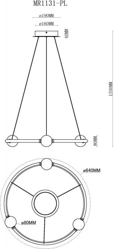 Подвесная люстра MyFar MR1131-PL