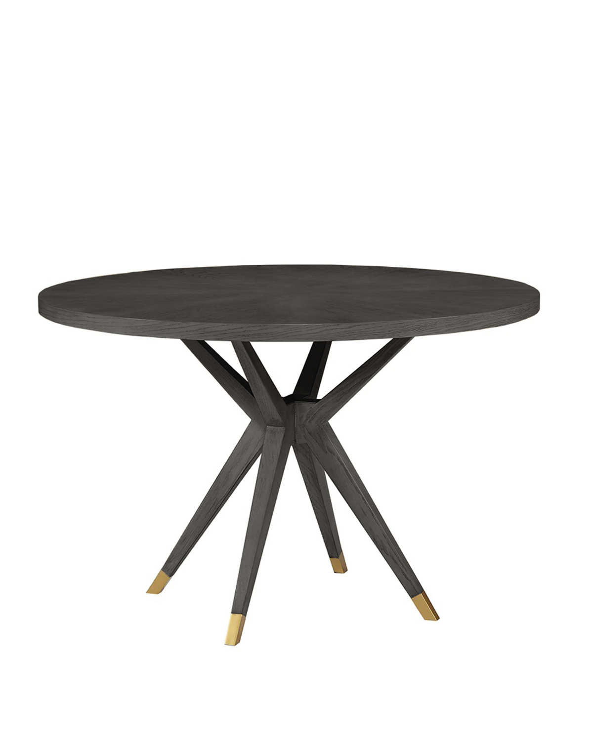 Черный обеденный стол из дуба Изабелла Louvre Home LHFDT1196HLN black oak