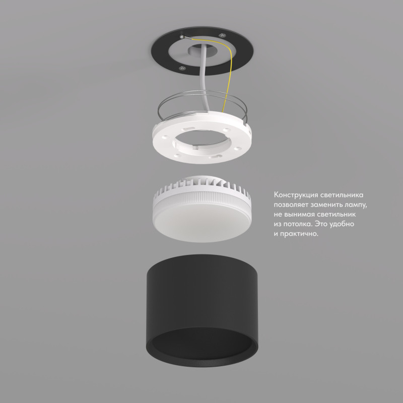 Накладной светильник Denkirs DK2601-BK