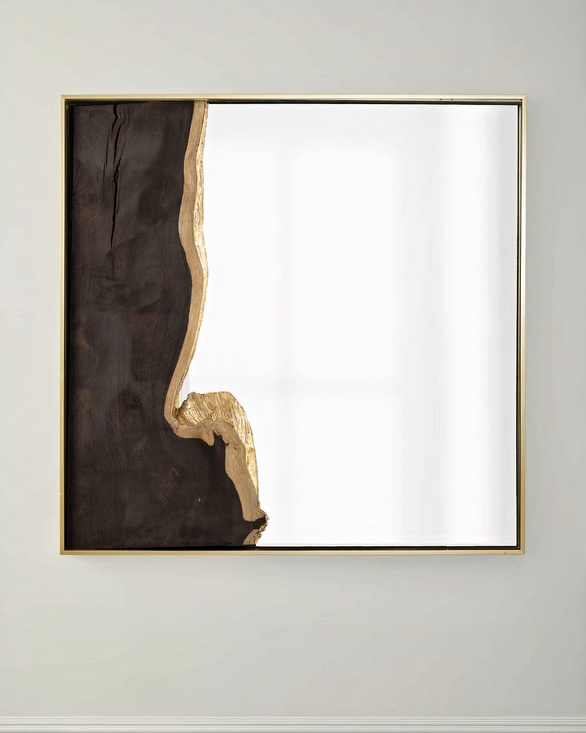 Панно из среза палисандра с зеркалом Fault Louvre Home 21H0347