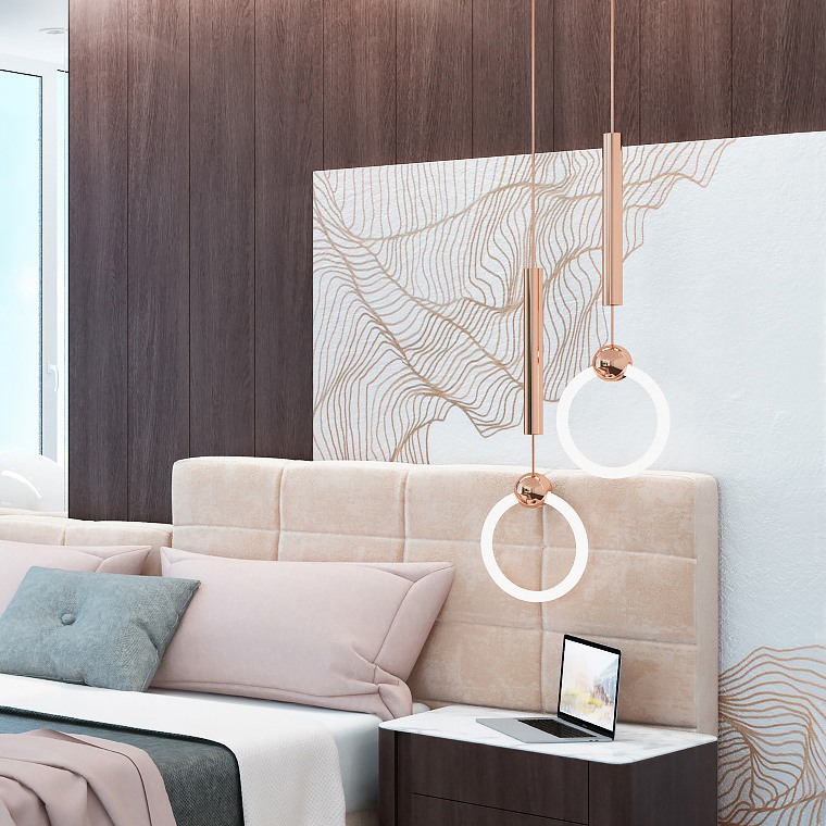 Подвесной светильник RING S D20 Розовое золото by ImperiumLoft