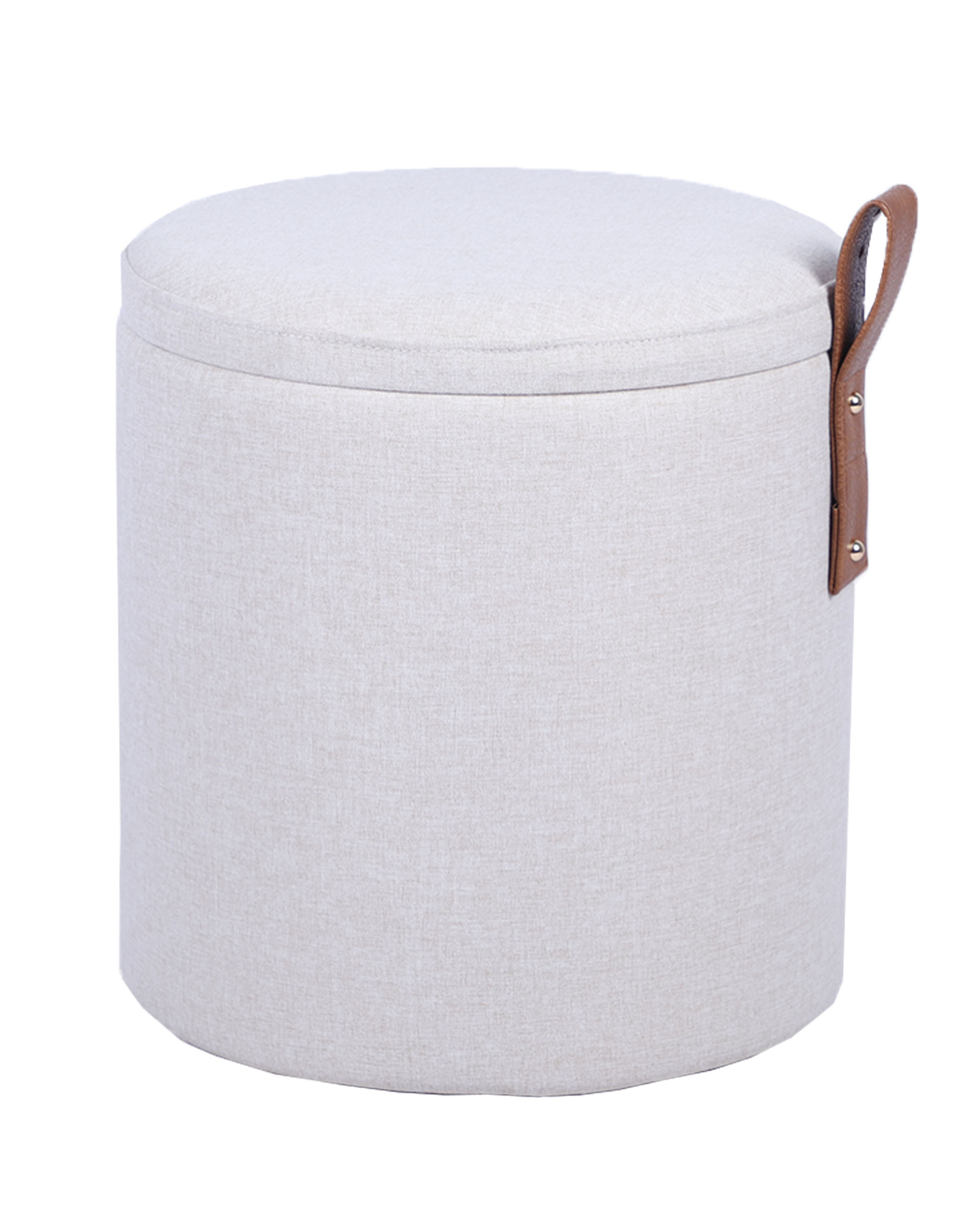 Пуф с ящиком Эркки рогожка XS белый Stool Group