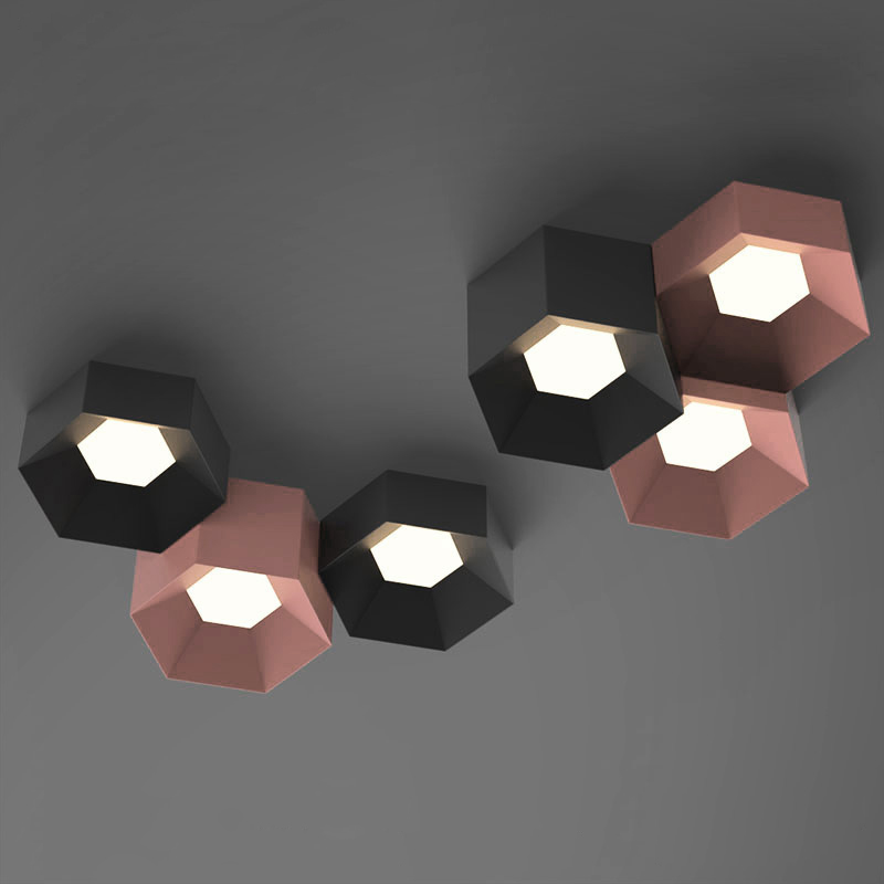 Потолочный светильник HEXAGON A H18 Light green by ImperiumLoft