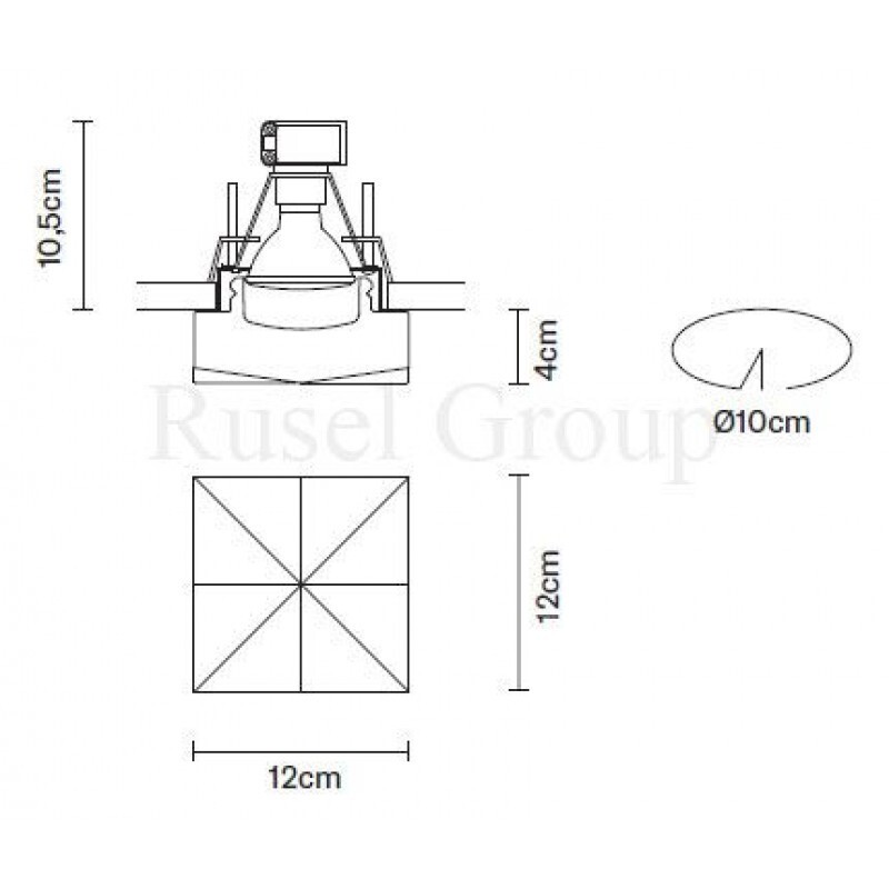 Встраиваемый светильник Fabbian FARETTI D27 F71 01