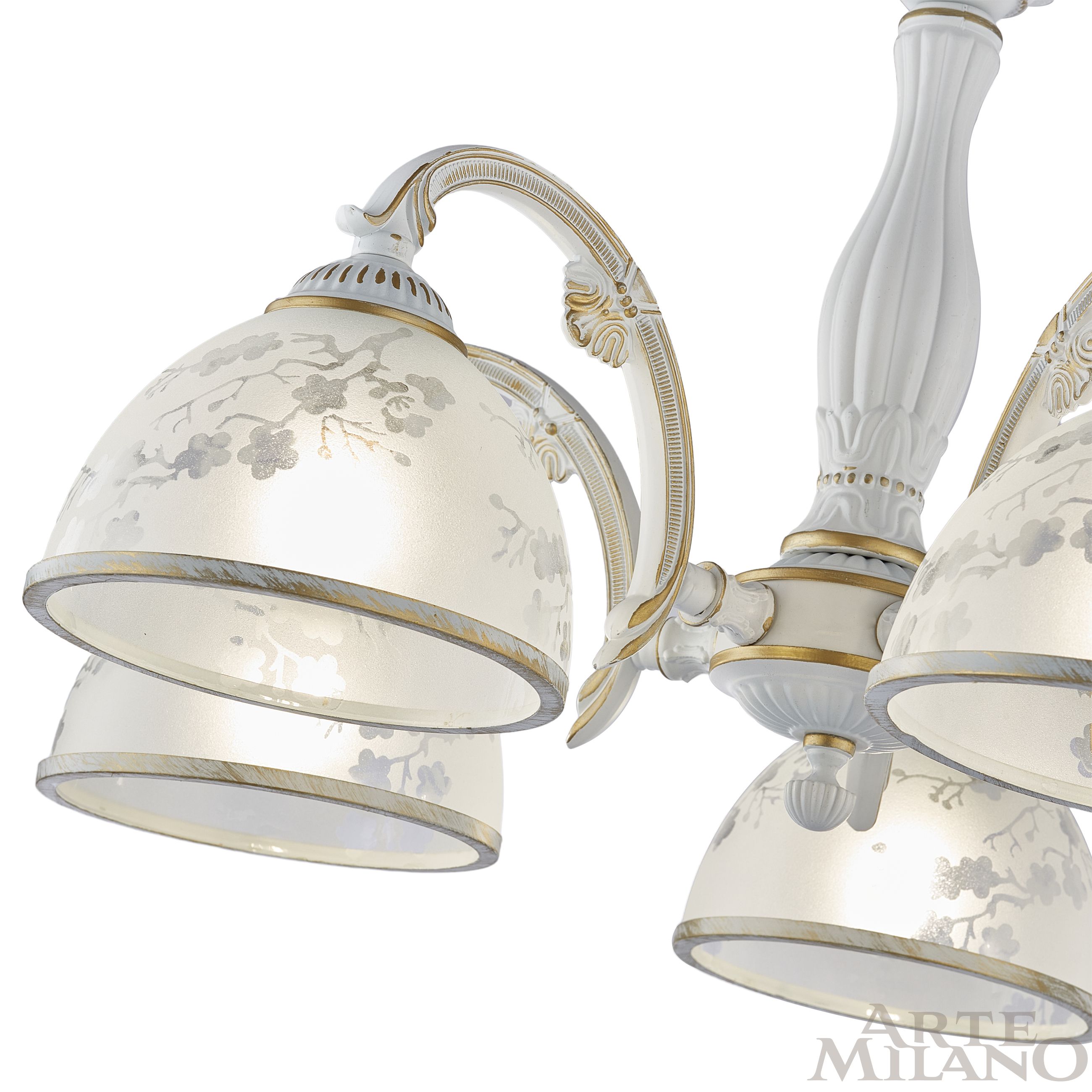 Люстра с плафонами 349737/5 WT+G Arte Milano