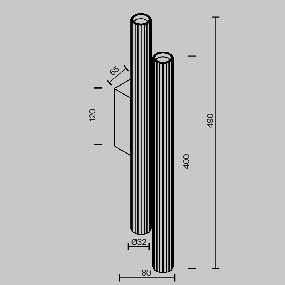 Настенный светильник (бра) Technical C082WL-24W2.7K-W