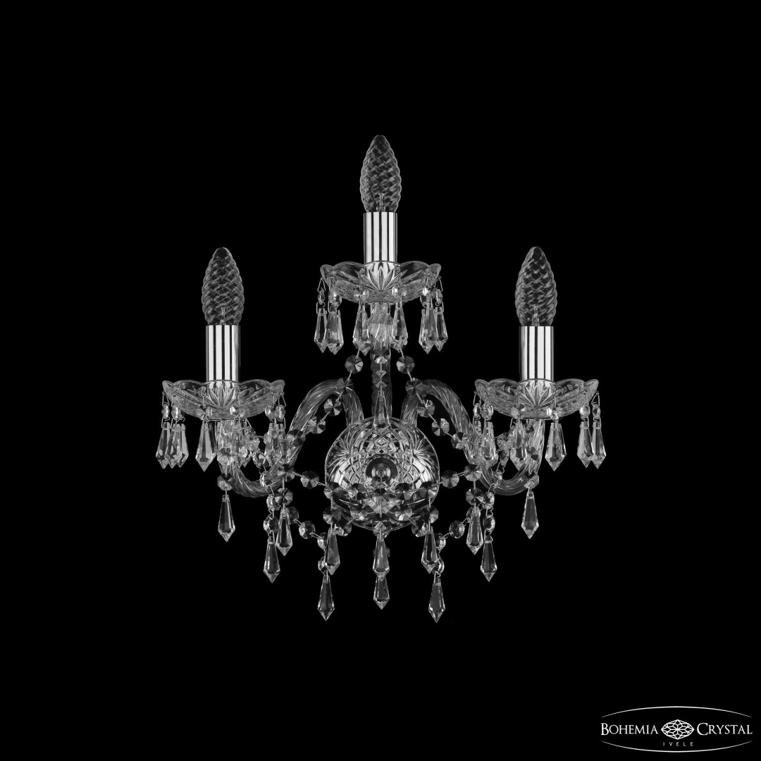 Бра хрустальные 1403B/2+1/160 Ni Bohemia Ivele Crystal