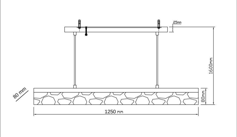Подвесной светильник Fluorite FL1014-1P-BK