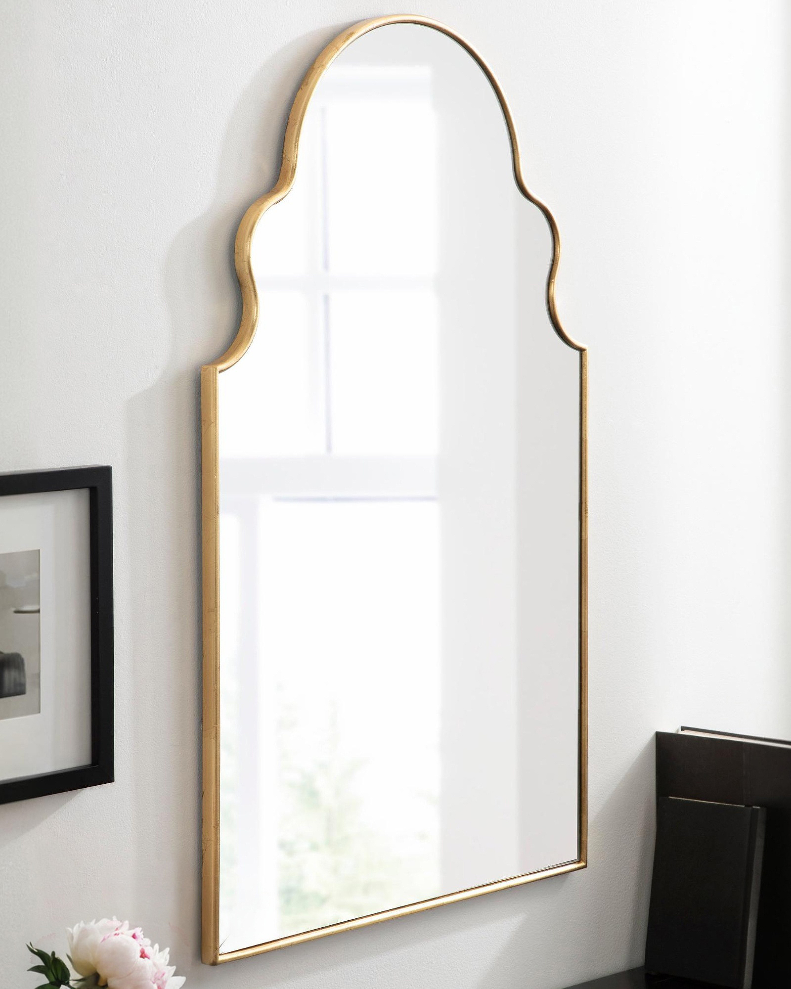 Зеркало в золотой раме Шифа Louvre Home LHDWM071123SH