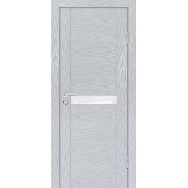 Межкомнатная дверь Graf PSM-3 белоснежный лакобель Дуб скай серый (2000 х 900)