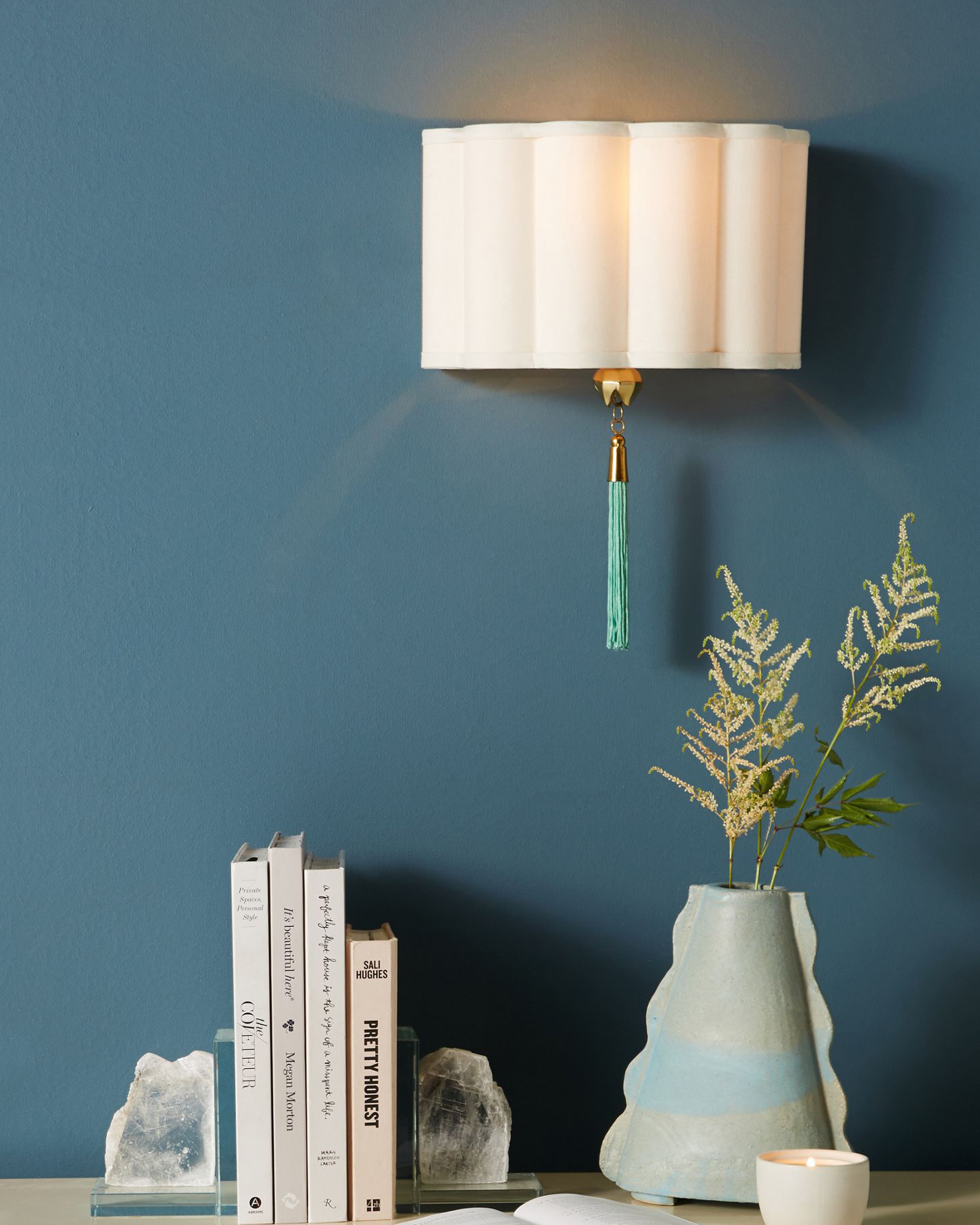 Бра с зеленой кисточкой Тампа Louvre Home JJ11093-1WB