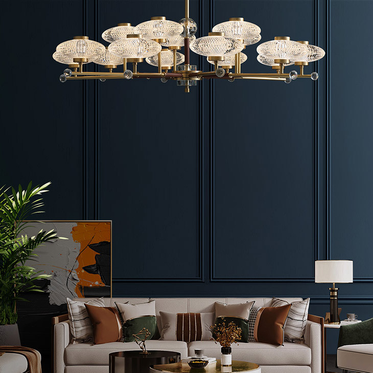 Потолочная люстра NICOL L15 Red by ImperiumLoft