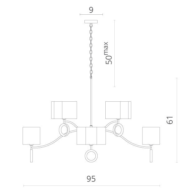 Подвесная люстра Divinare 4069/02 LM-8