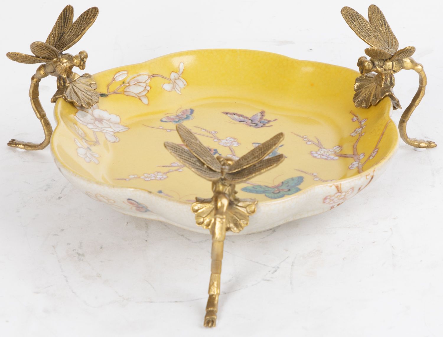 Блюдо на стрекозах Glasar 31G2414/C911EHC/HY2081