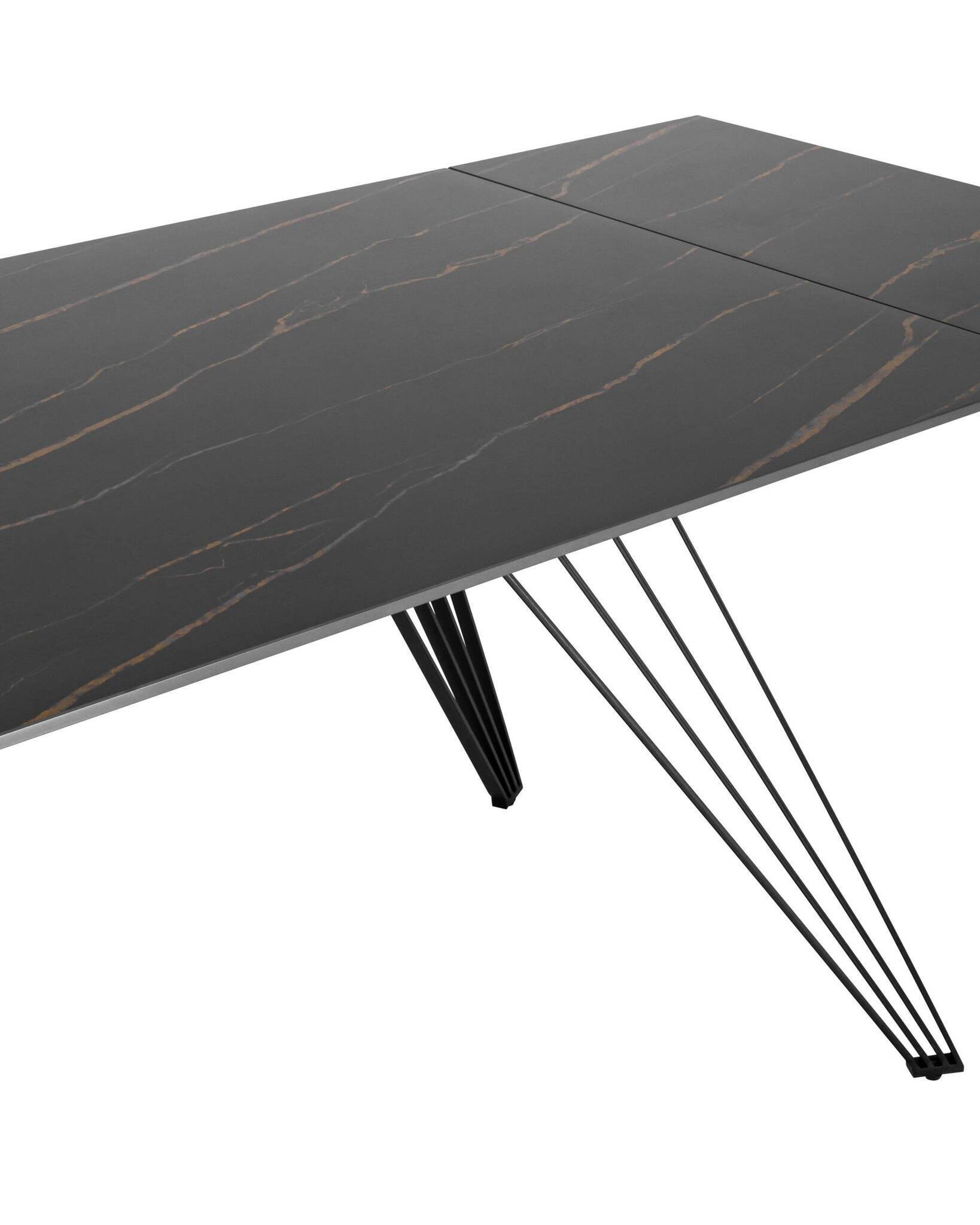 Стол обеденный Пандора раскладной 160-240*90 керамика темная Stool Group