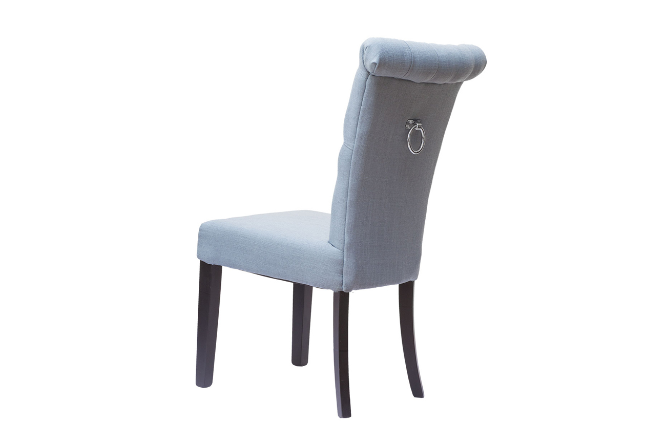 Стул серо-голубой лён для гостиной Garda Decor PJC597-J62