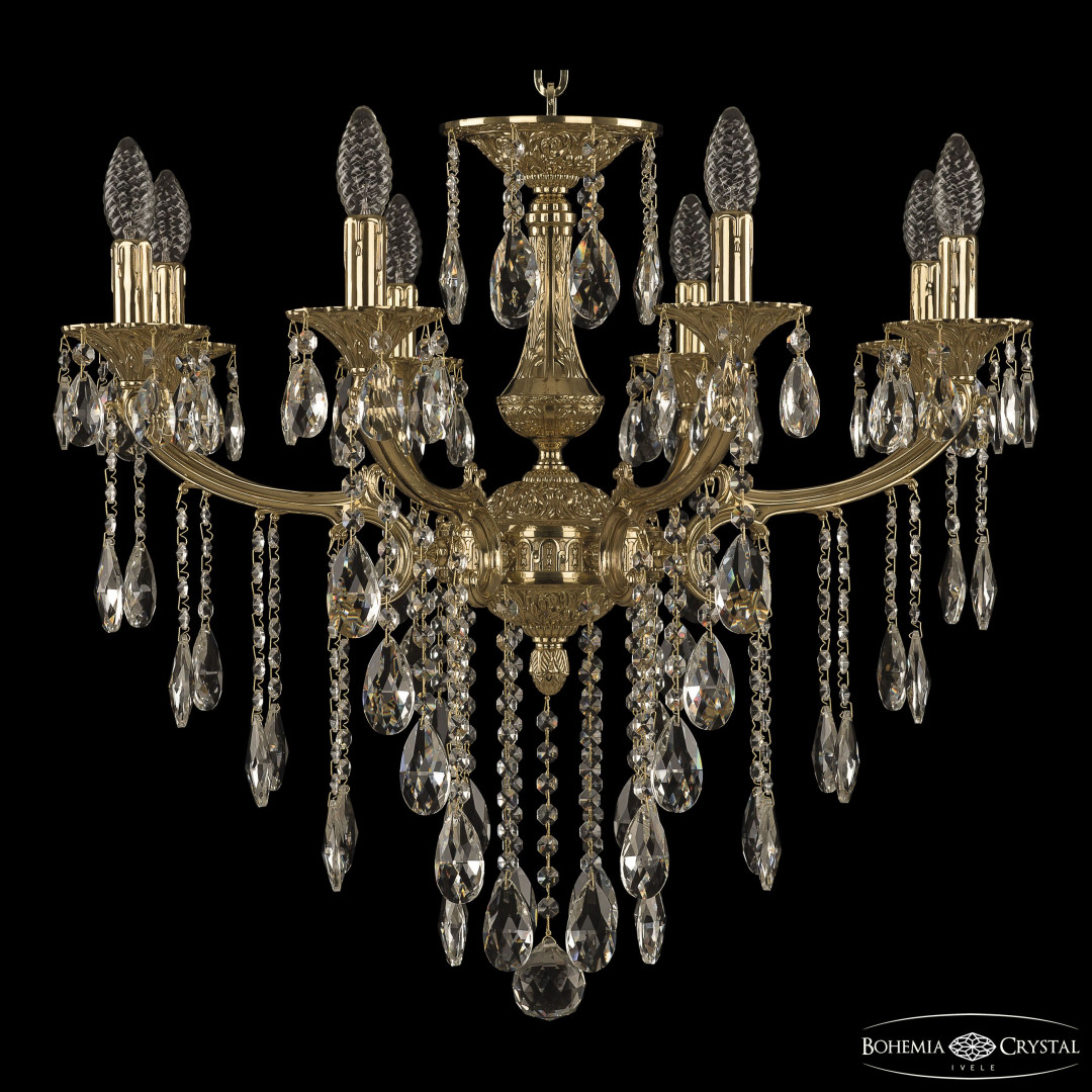 Люстра бронзовая с хрусталём 72116/8/210 B G