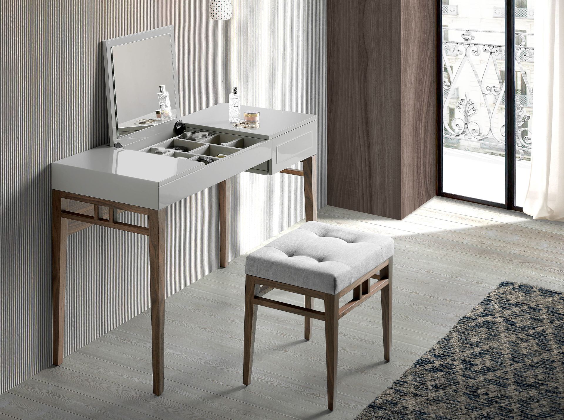 Туалетный столик CP1709/7001 жемчужно-серый RAL7044 Angel Cerda