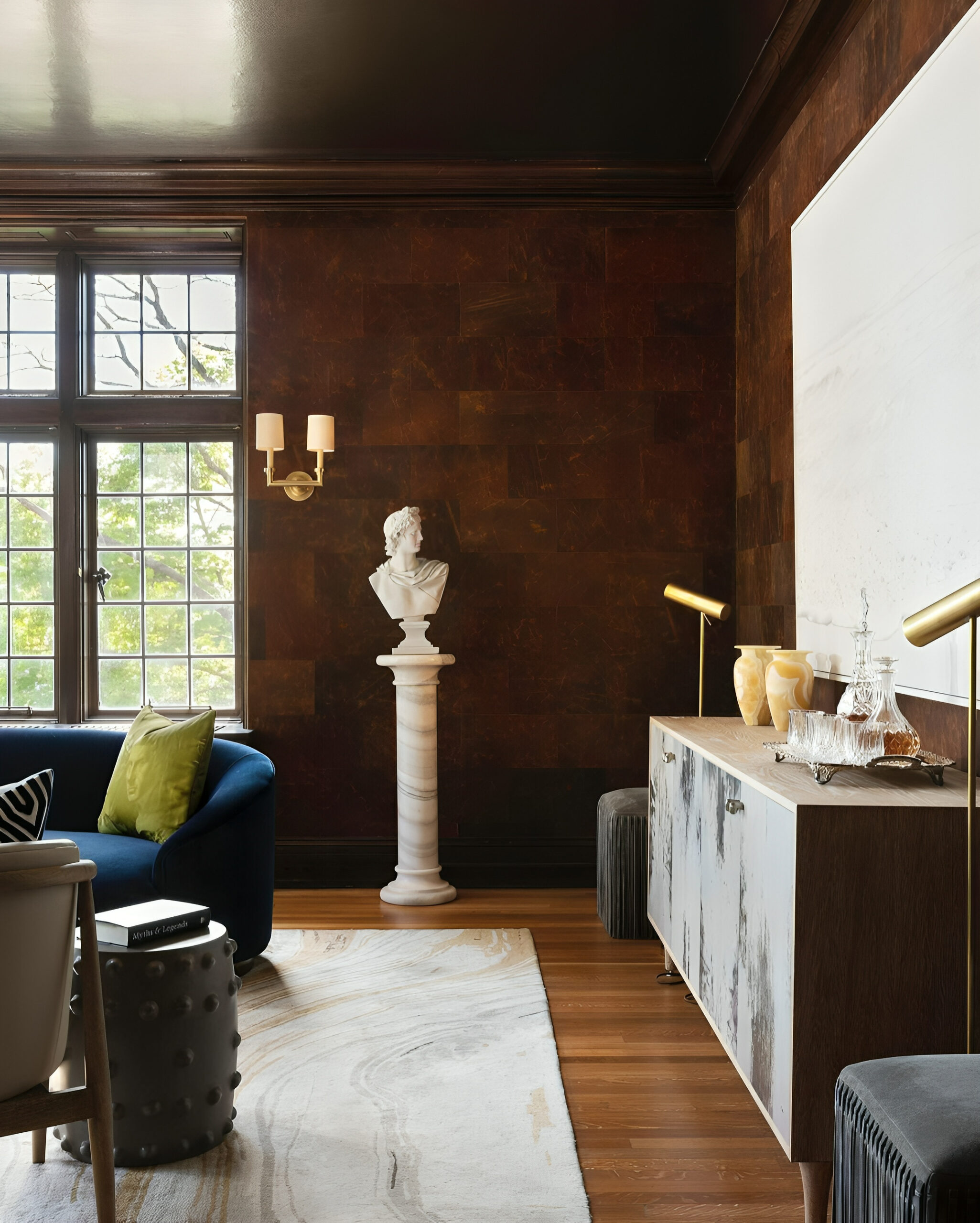 Золотая напольная лампа Ллойд Louvre Home P2590FA