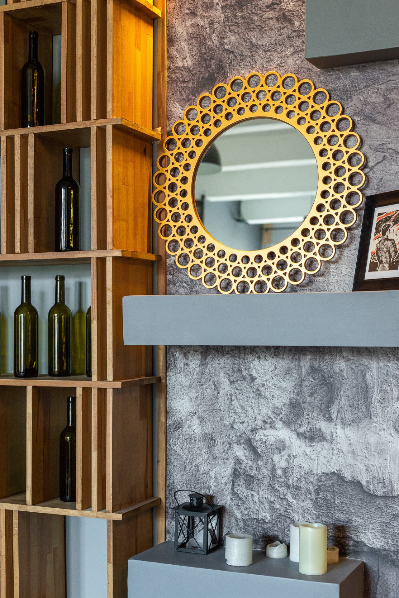 Зеркало BountyHome Backbone Gold mv422-gold