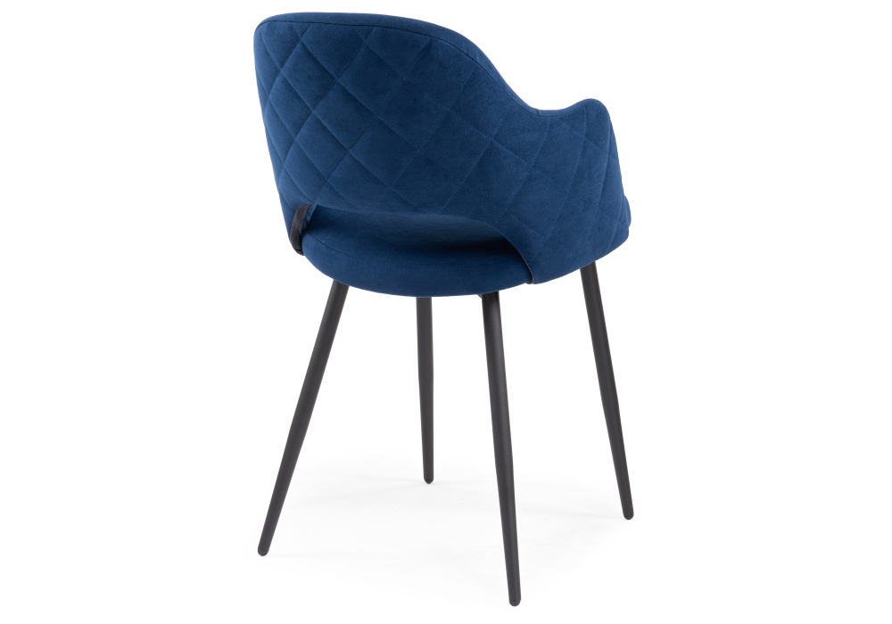 Стул Woodville Гутрид прошивка ромбы сзади темно-синий / черный 504181