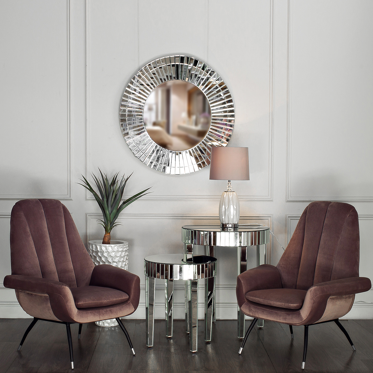 Комплект из 2-х зеркальных столов Garda Decor KF-13163