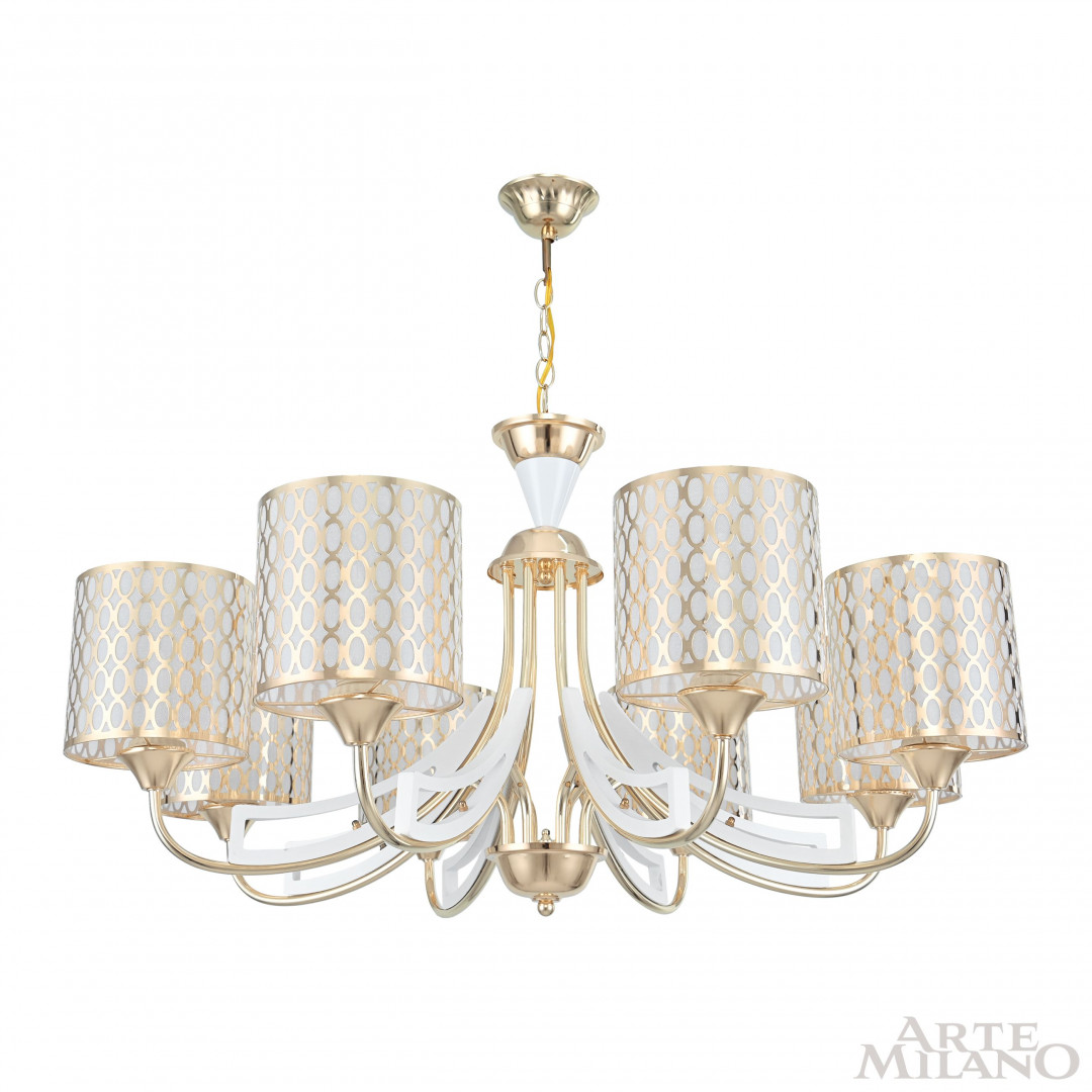 Люстра подвесная с плафонами 303387/8 Wh/Gd Arte Milano