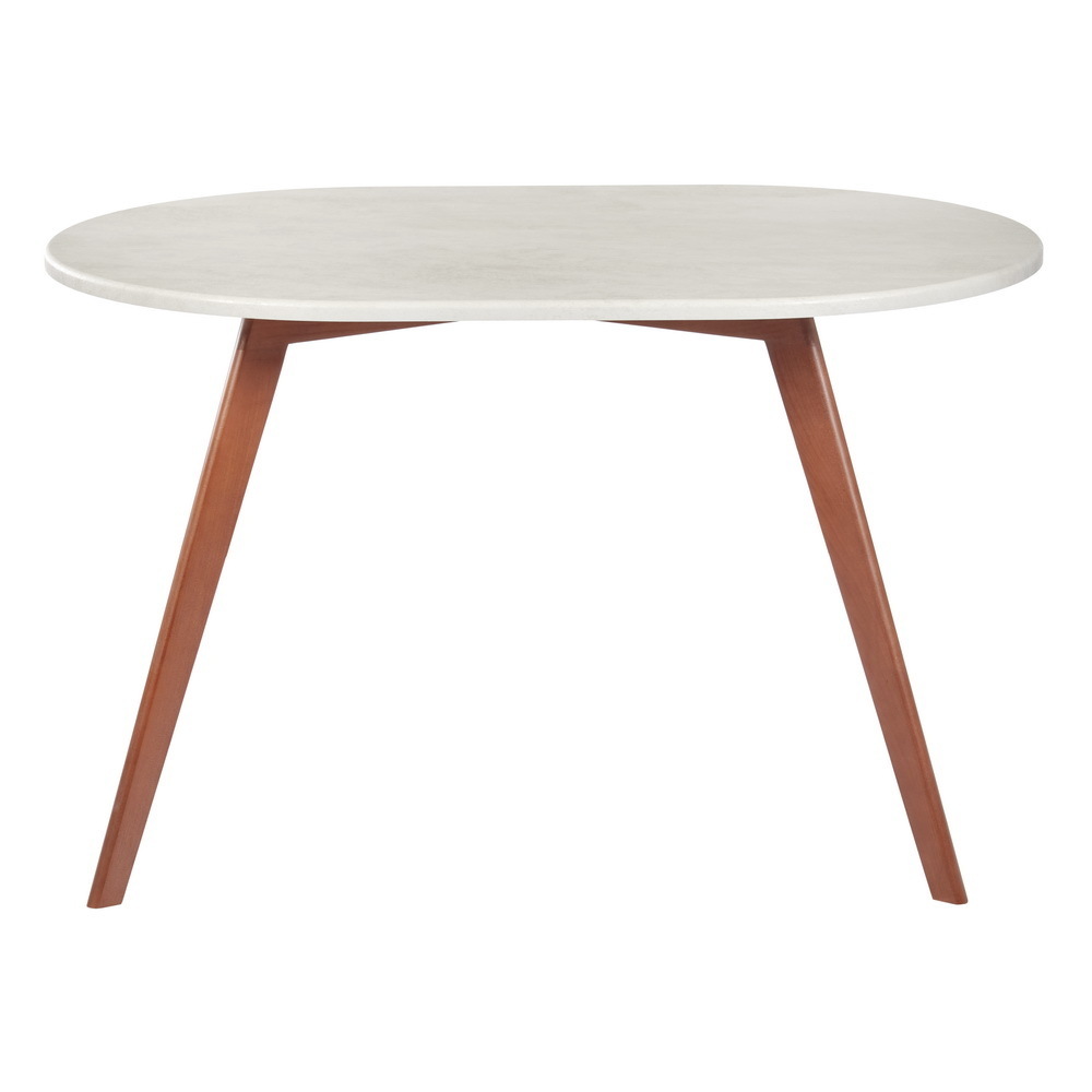 Стол Aida овальный 120x80x71,5 см, бетон крем, темный орех Bradex Home RF 0070