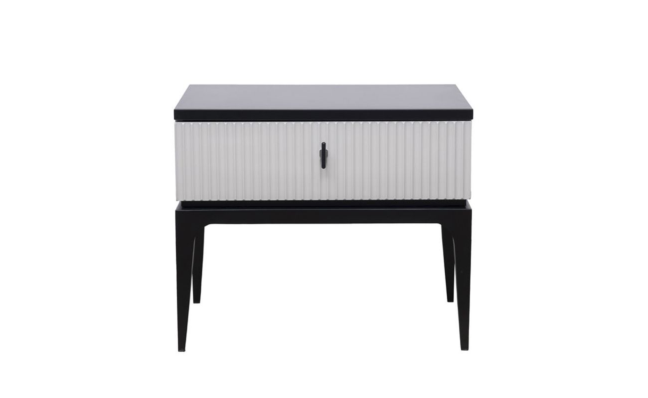 Тумбочка прикроватная Este черно-серая Garda Decor GD-00004