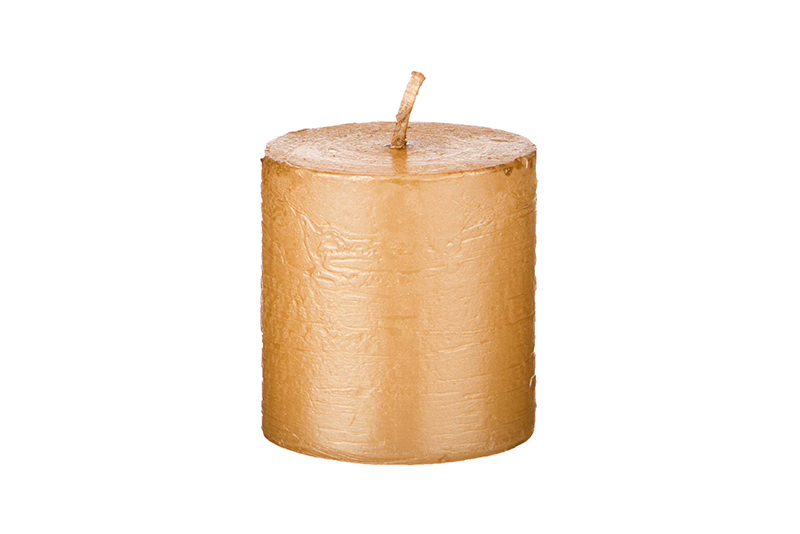 Свеча цилиндр 5 см золотая Garda Decor 348-539