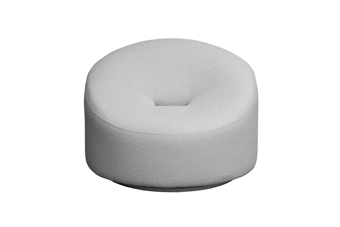 Кресло вращающееся Luna букле белое Garda Decor LUNA-2K-БЕЛ Flona SVBEG