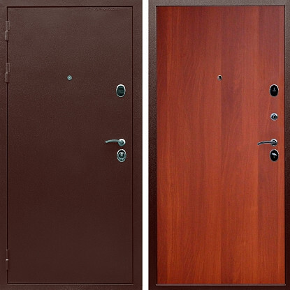 Дверь входная Graf Люкс ТП-70 Антик медь / МДФ 6 мм ПЭ Итальянский орех