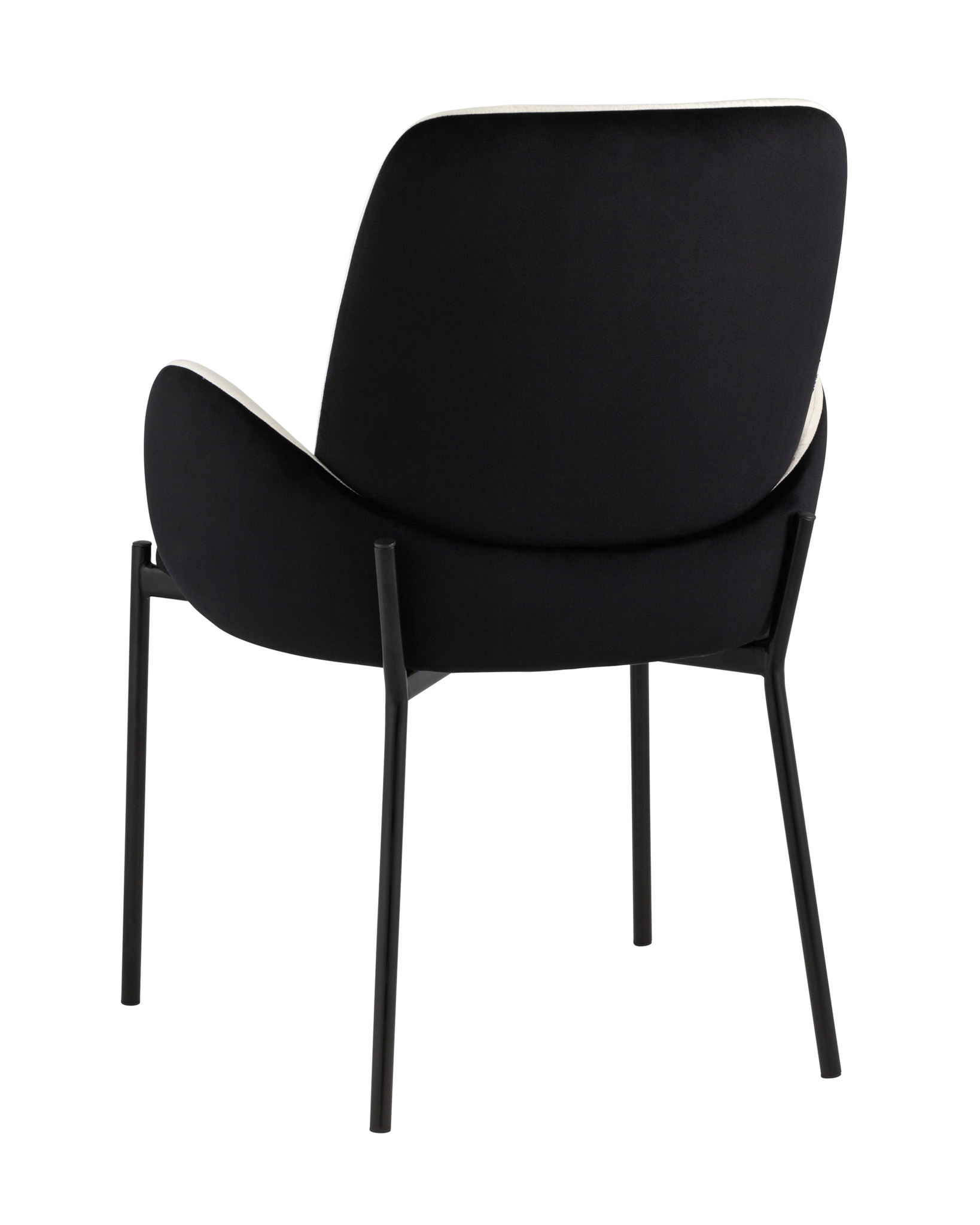 Стул Дивора велюр молочный с черной спинкой Stool Group