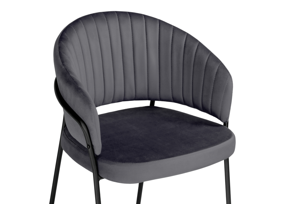 Стул Woodville Лео антрацитовый / черный 528456