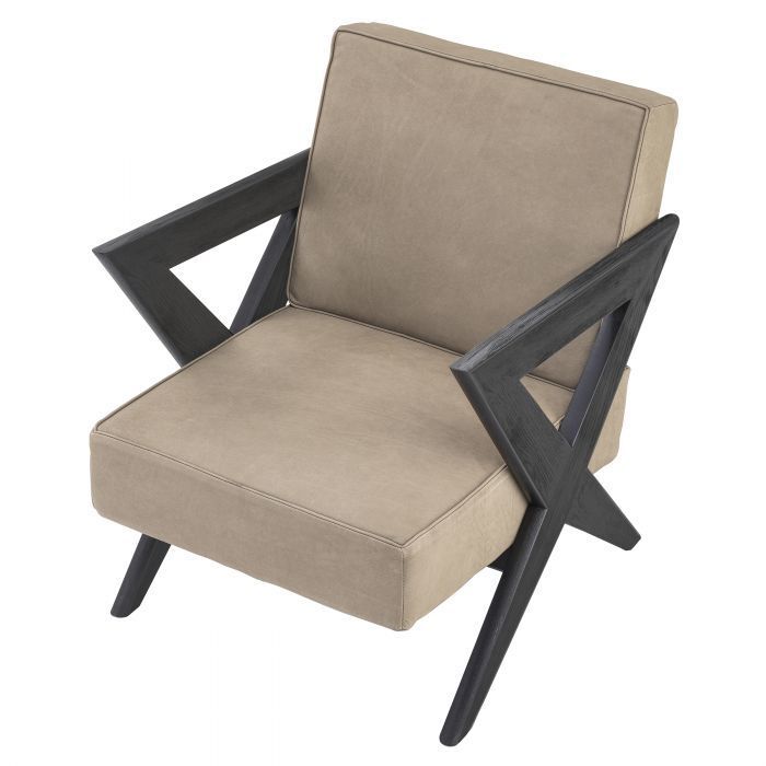 Стул Eichholtz Felippe black oak beige nubuck 114847