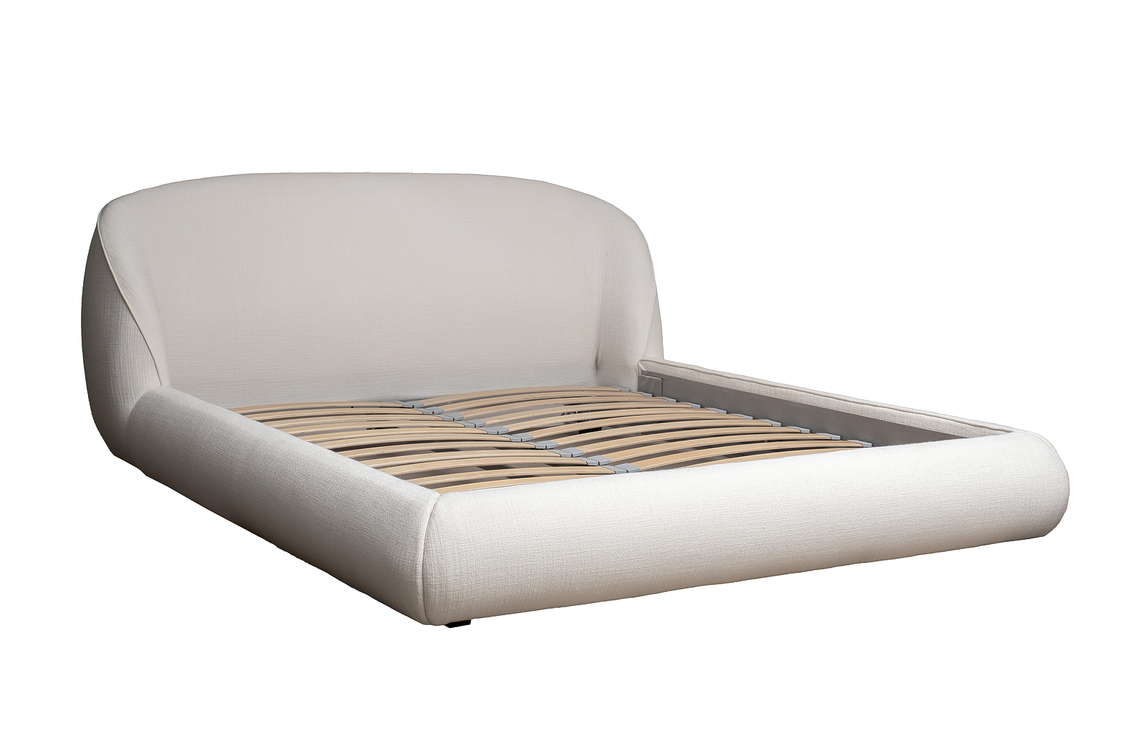 Кровать двуспальная рогожка светло-бежевая Garda Decor Palazzo-160-Norton SVBEG