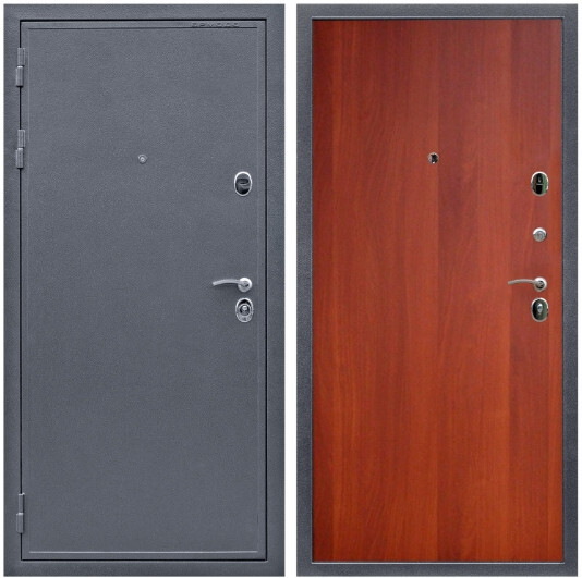 Дверь входная Graf Престиж Антик серебро / МДФ 6 мм ПЭ Итальянский орех