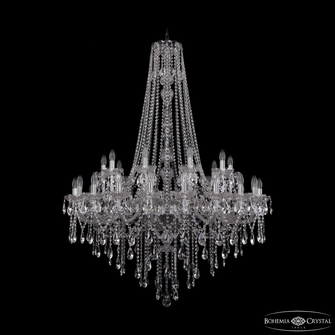 Люстра хрустальная 1415/20+10/400/h-154 Ni