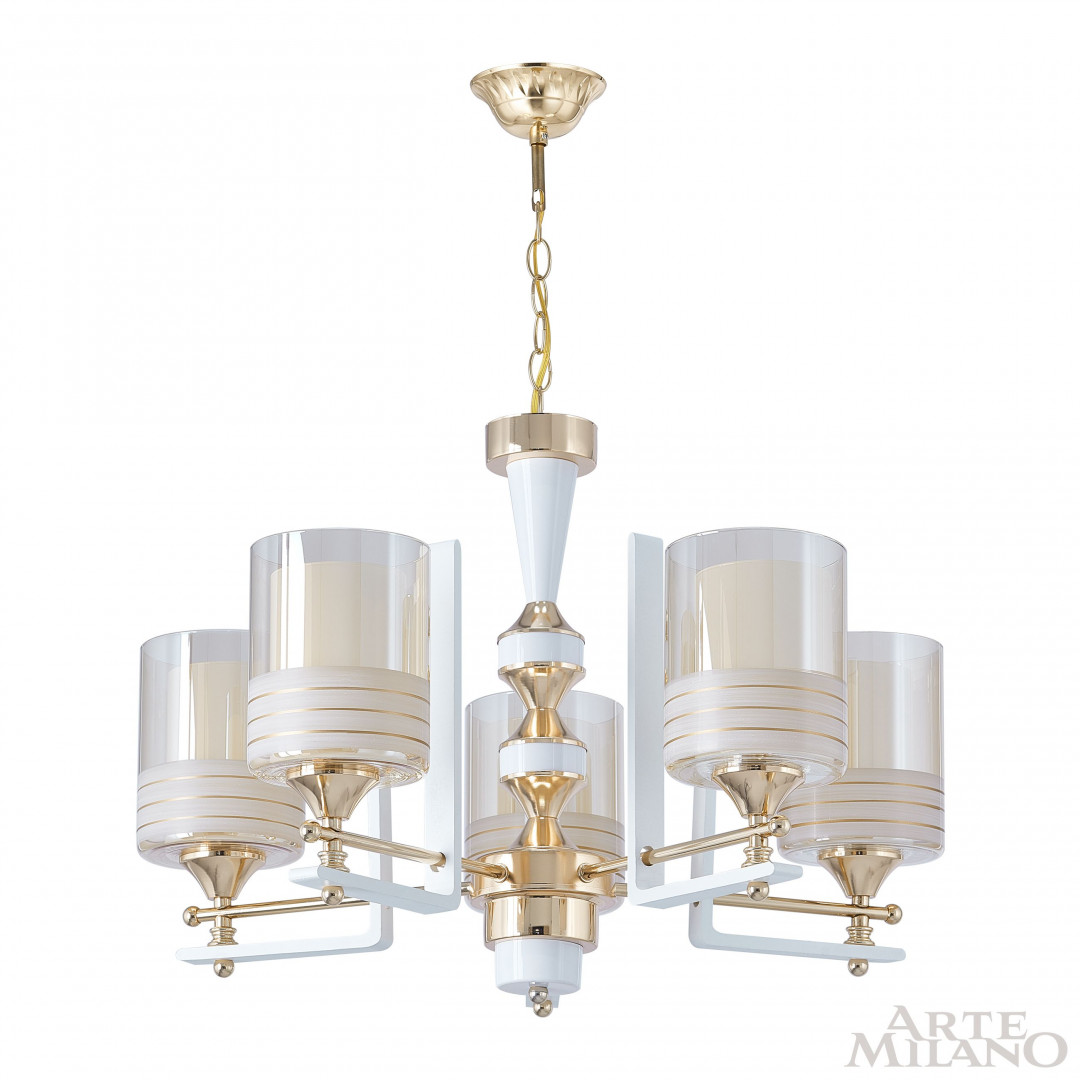Люстра подвесная с плафонами 306087/5 Wh/Gd Arte Milano